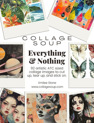 Amazon Everything & Nothing (Paperback) 92 ATC size images & backgrounds: Perfect for Artist Trading Cards ATCs, Junk Journals and Mixed Media