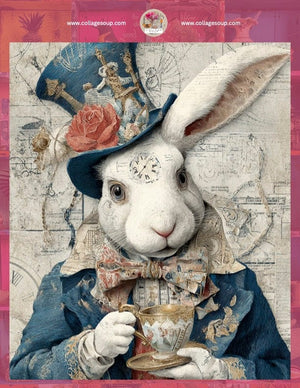 Collage Soup Alice in Wonderland Collage Freebie | Digital Download for Journals, Scrapbooks & Mixed Media