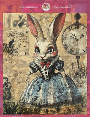 Collage Soup Alice in Wonderland Collage Freebie | Digital Download for Journals, Scrapbooks & Mixed Media