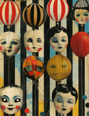 Collage Soup Balloony – A Whimsical 70-Page Printable eBook