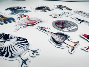 Collage Soup Bird Nerd Bites – Mini Bird Collage Cut-Outs for Journals & Crafts (24 pieces)