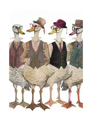 Collage Soup Bird Nerd (eBook) Printable Quirky Birds Collage Sheets – Digital Download