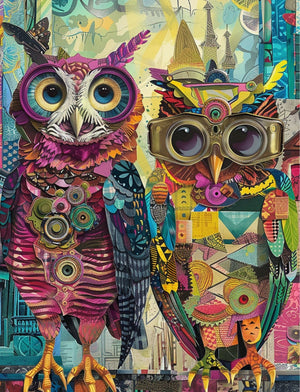 Collage Soup Bird Nerd (eBook) Printable Quirky Birds Collage Sheets – Digital Download