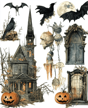 Collage Soup Bougie Boo: 115 Elegant Halloween Collage Papers