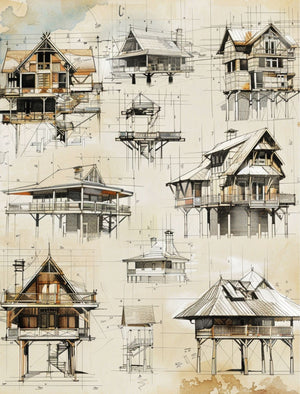 Collage Soup Brick By Brick: 53-Page Printable eBook for Collage & Crafting