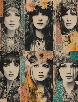 Collage Soup Carousel Dreams (eBook) Vintage Carnival Collage Art with Florals & Abstracts – 80 Pages