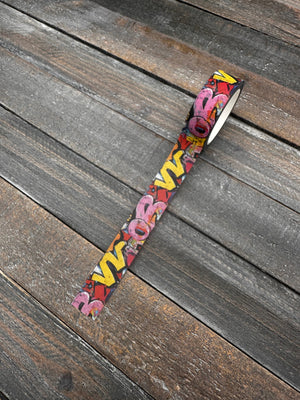 Collage Soup Comic Pop Graffiti – Washi Tape | Neon Graffiti Lettering for Journals, Planners & Collage