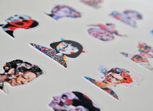Collage Soup Creative Heroine Paper Bites - 12 Iconic Female Artist Designs for Collage and Journaling  110 lb. Paper