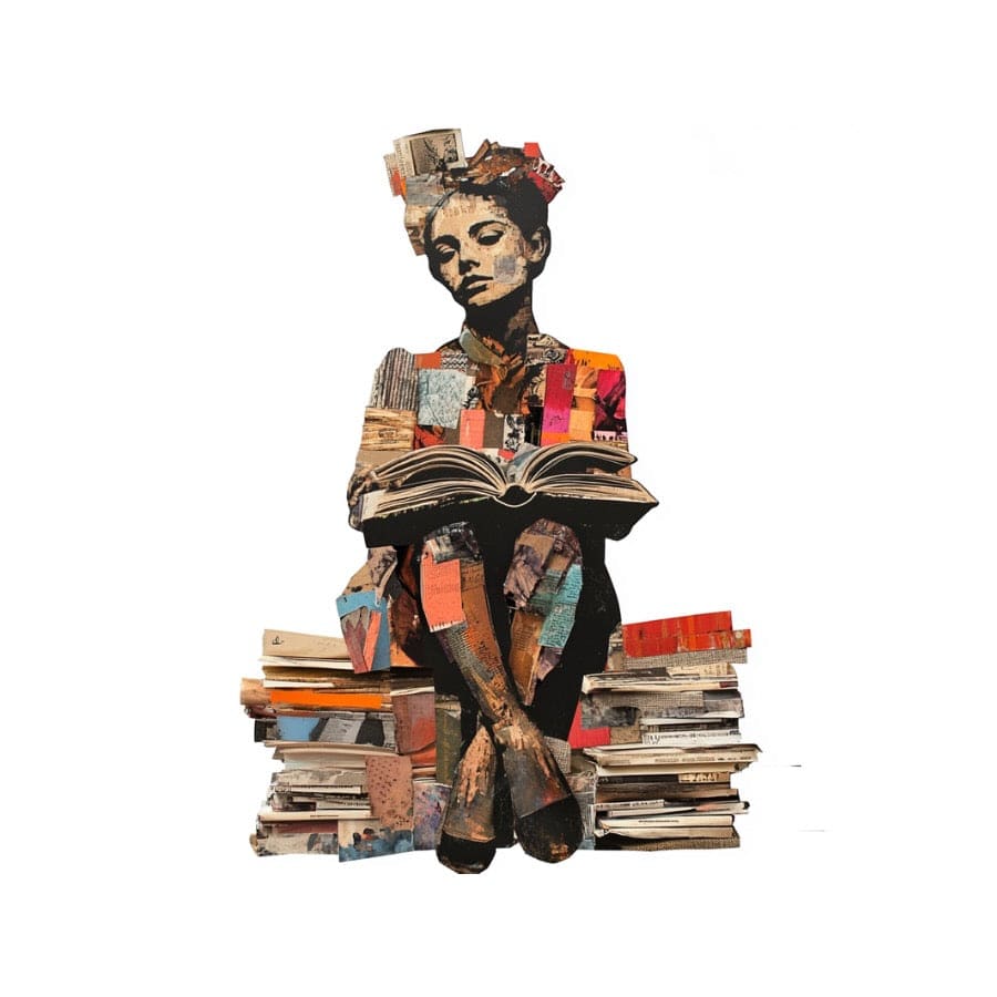Collage Soup Creative Heroine Paper Bites - 12 Iconic Female Artist Designs for Collage and Journaling  110 lb. Paper