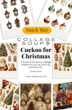 Collage Soup Cuckoo for Christmas — Vintage Holiday Collage Paperback Book