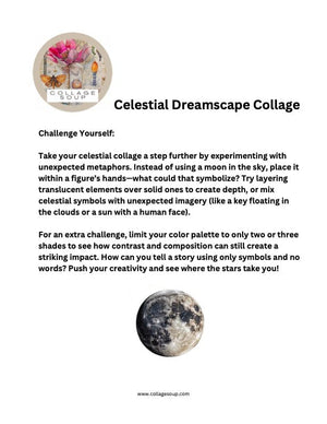 Collage Soup Curious Collage Society #1019 (Project) Explore Symbolism Through Stars, Moons & Dreams – 6 pages