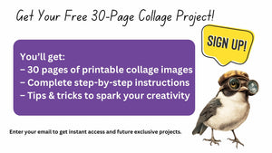 Collage Soup Curious Collage Society #1022 (Project) Create a Narrative Collage of Time-Traveling Oddities - 24 pages