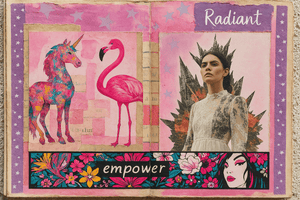 Collage Soup Curious Collage Society #1026 (Project) Create a Layered Junk Journal Spread with Journal Girly – 3 pages