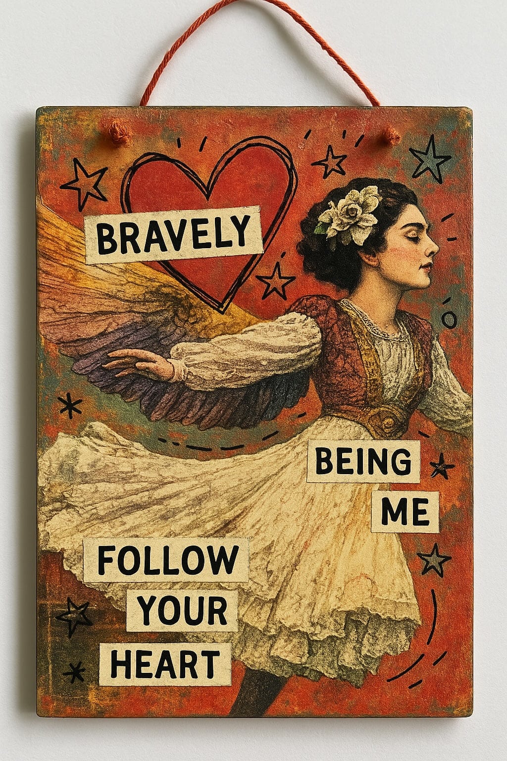 Collage Soup Curious Collage Society #1027 (Project) Empowering Wall Art Using Bravely Being Me Collage Pages – 10 pages