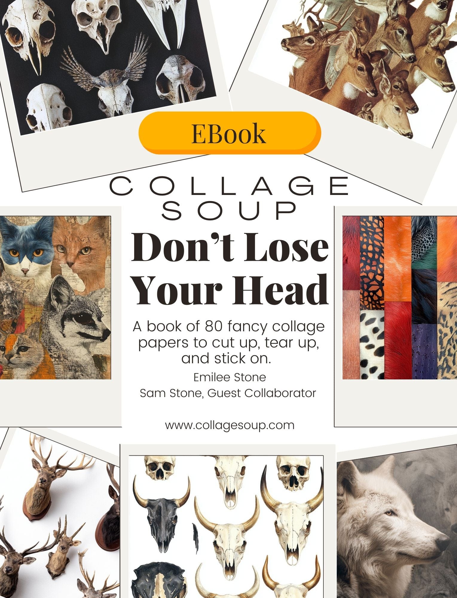 Collage Soup Don’t Lose Your Head (eBook) Bone, Mystery, and Decay for Collage – 90 Pages