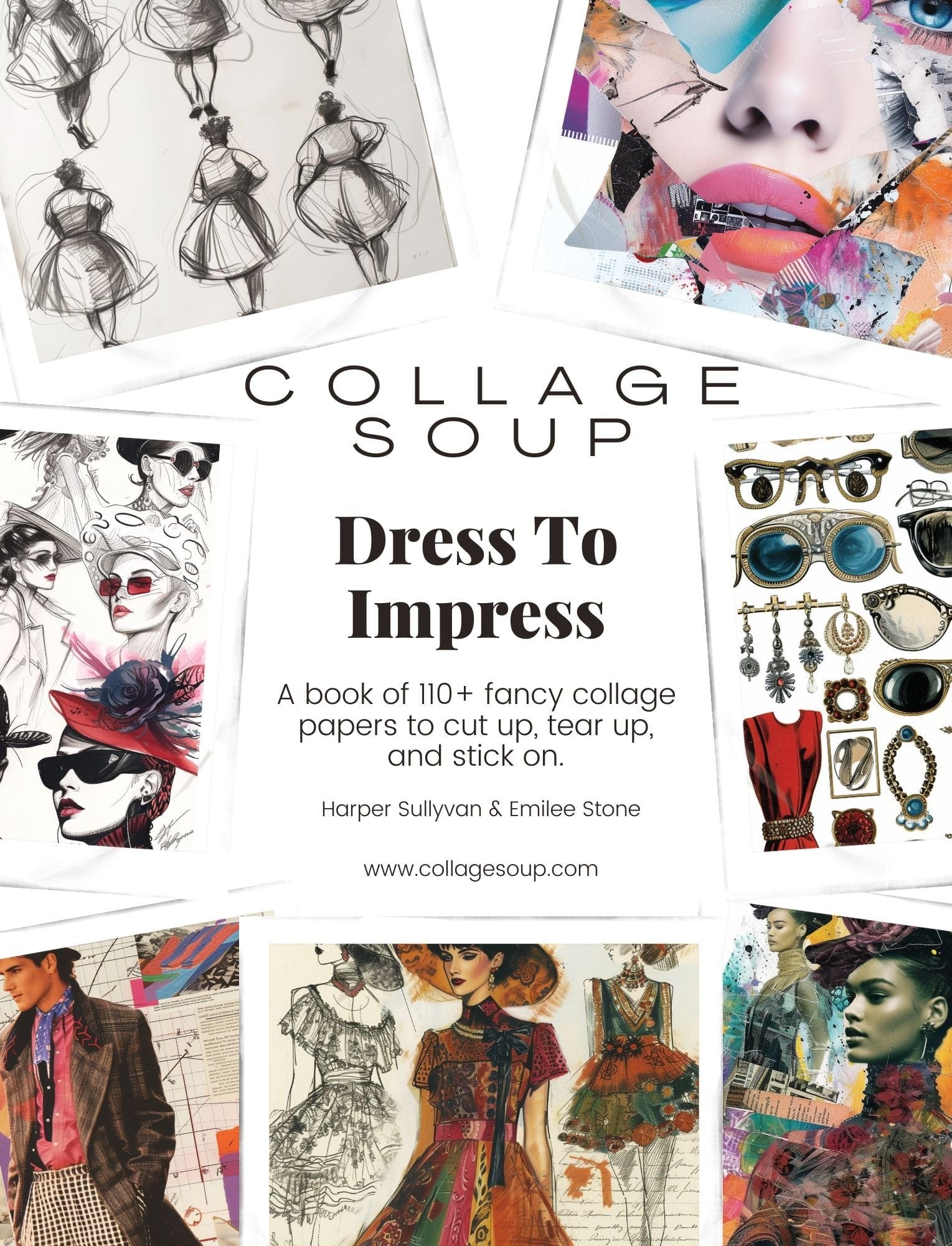 Dress To Impress: 110-Page Collage Paperback for Fashion Creatives