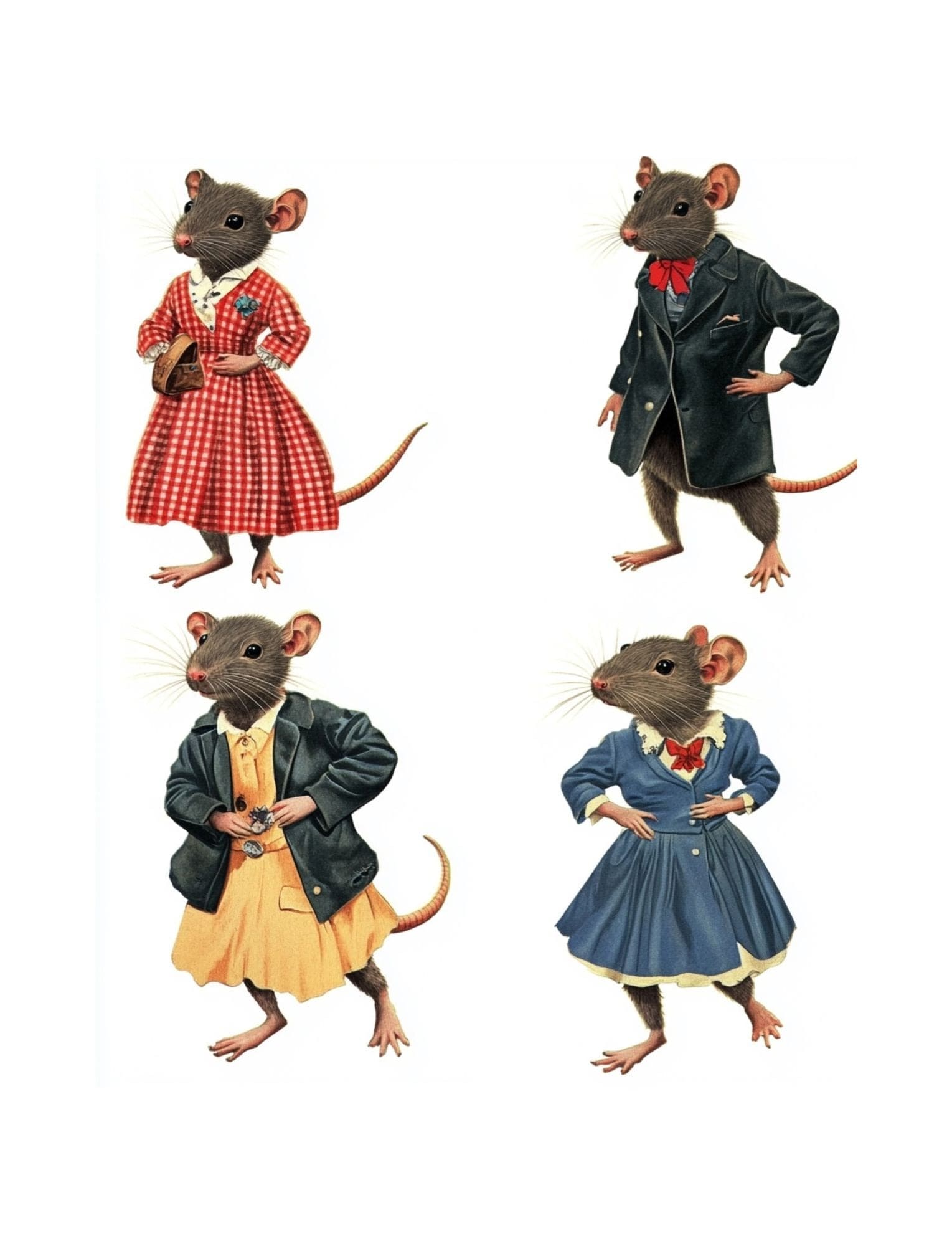 Collage Soup Dressed To Be Wild (eBook) Printable Collage Art of Dressed-Up Animals – 85 Pages