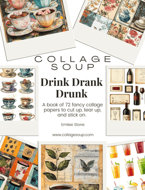 Collage Soup Drink Drank Drunk | Paperback | Drink-Themed Collage Papers