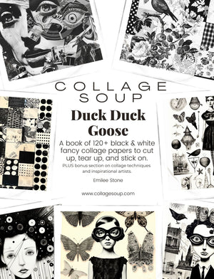 Collage Soup Duck Duck Goose: 110-Page Collage Paperback for Endless Creativity