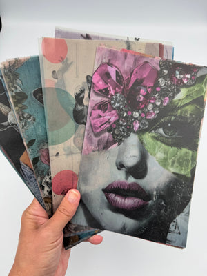 Collage Soup Eclectica II – Scrap Pack | 50 Translucent Vellum Sheets of Whimsical & Weird Collage Papers