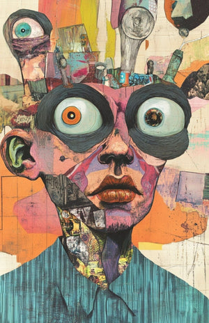 Collage Soup Eclectica II – Scrap Pack | 50 Translucent Vellum Sheets of Whimsical & Weird Collage Papers