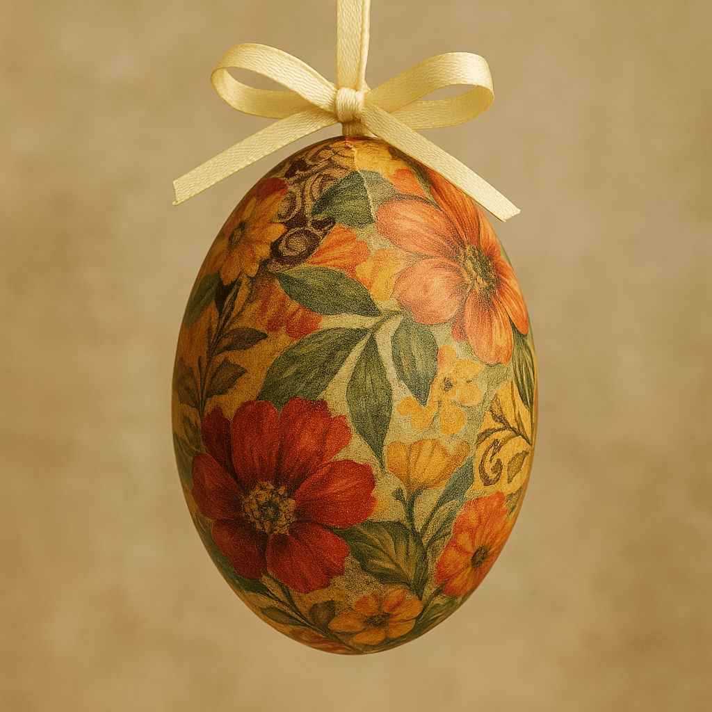 Collage Soup Egg Ornament Freebie – Project 1052 | DIY Collage Tutorial for Hanging Egg Decorations