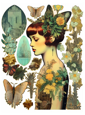 Collage Soup Fairy Flight & Dragons Light: 60-Page Collage Paperback for Fantasy Creatives