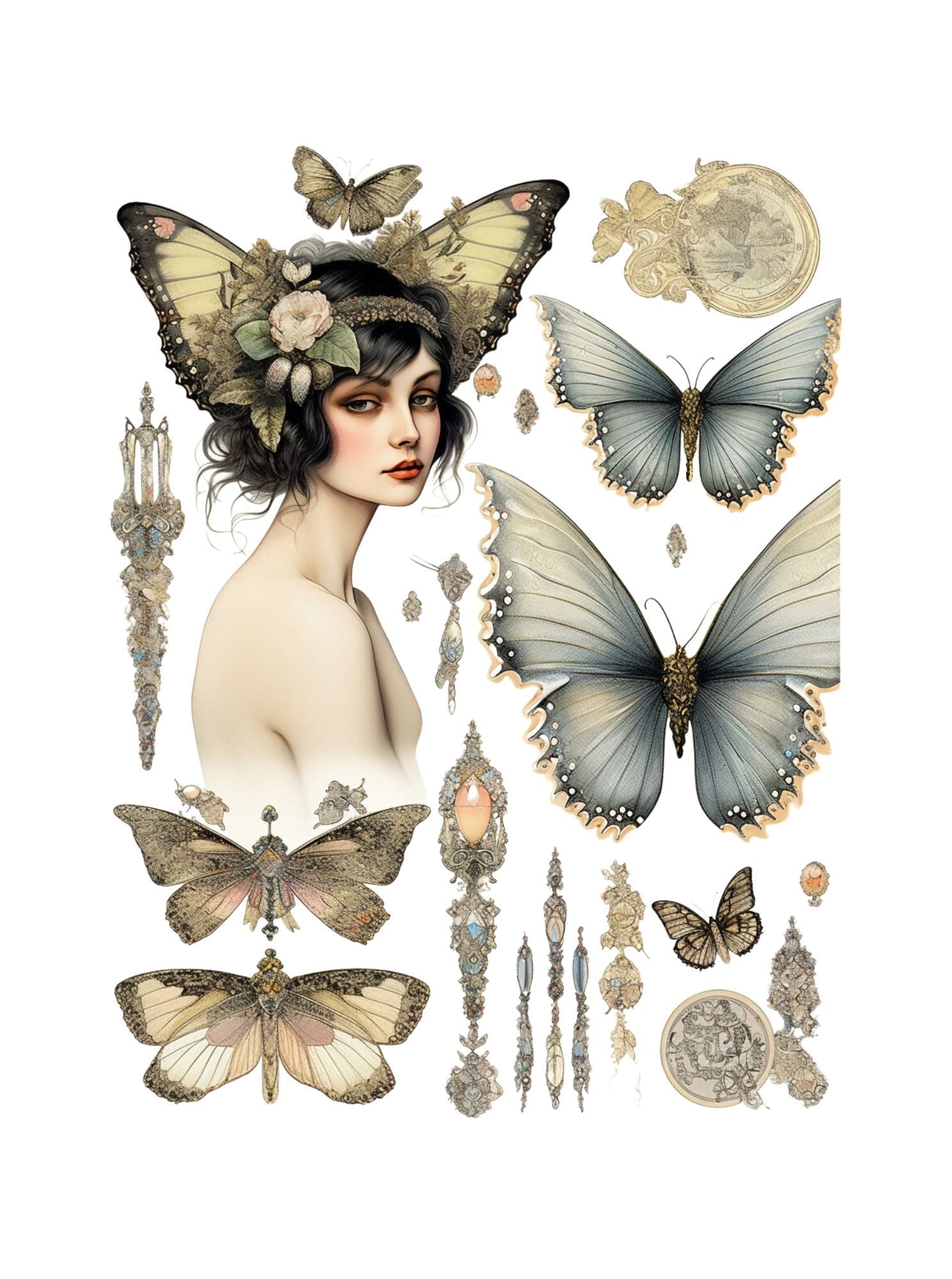 Collage Soup Fairy Flight & Dragons Light: Collage eBook for Fantasy Creatives