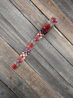 Collage Soup Floral & Checkered Fusion – Washi Tape | Red Florals, Butterflies & Checkerboard Collage Roll