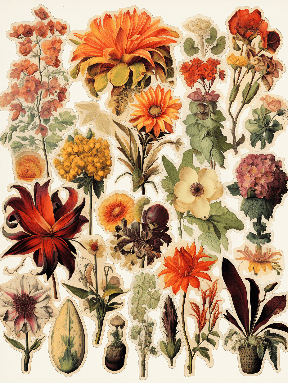 Collage Soup Flower Power: 60-Page Collage Paperback of Floral Enchantment