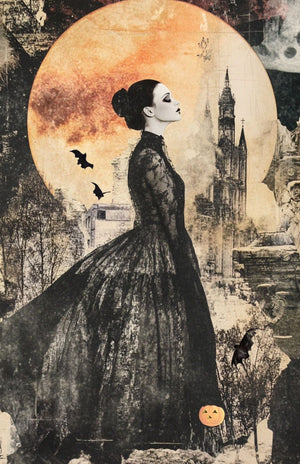 Collage Soup Halloween Spooky Bougie – Translucent Scrap Pack | 50 Vellum Sheets for Collage, Journals & Mixed Media