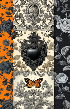 Collage Soup Halloween Spooky Bougie – Translucent Scrap Pack | 50 Vellum Sheets for Collage, Journals & Mixed Media