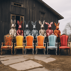 Collage Soup Hare Today, Chair Tomorrow: 110-Page Whimsical Collage Book of Hares & Chairs