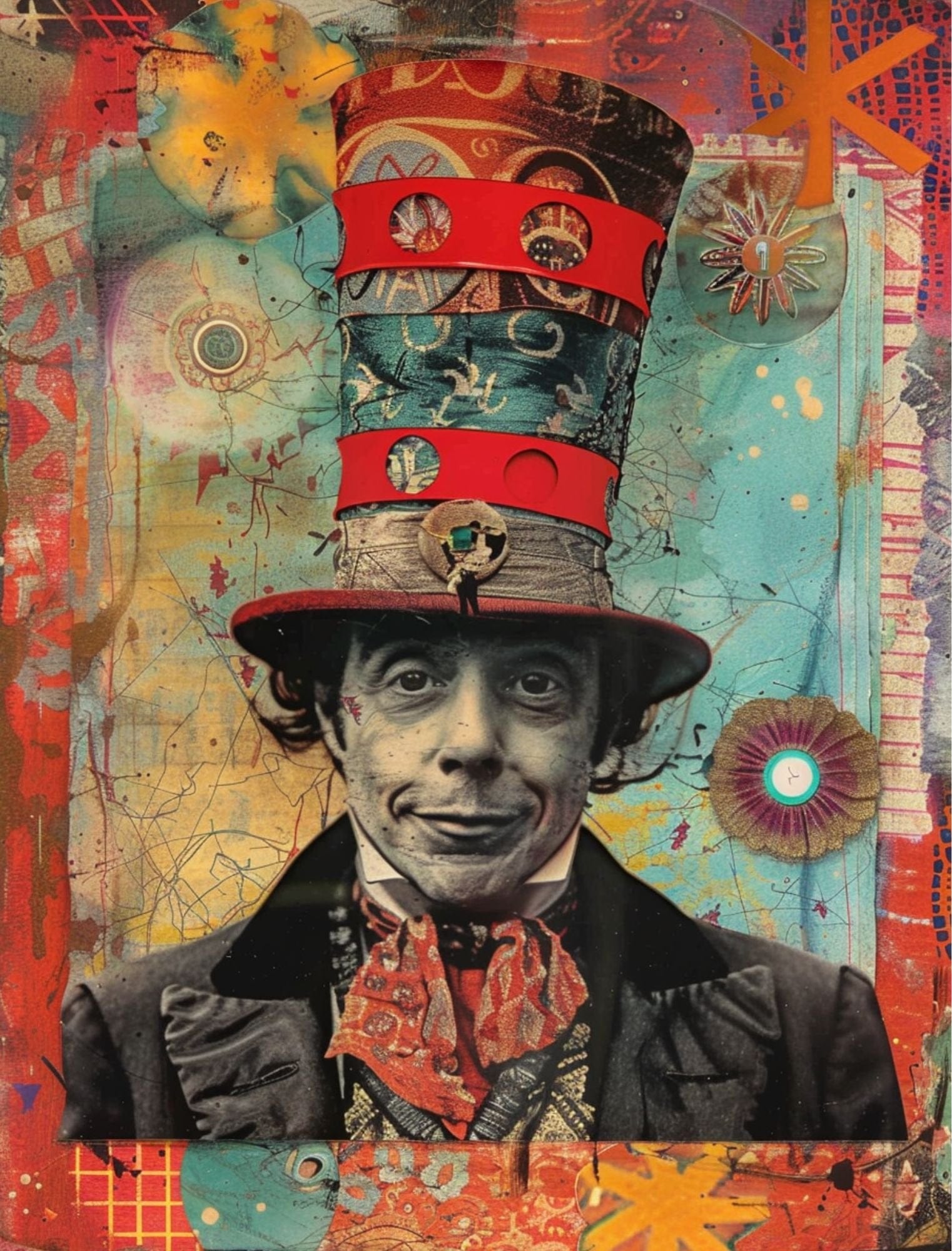 Collage Soup Here Come The Clowns: 75-Page Printable Circus-Themed Collage eBook