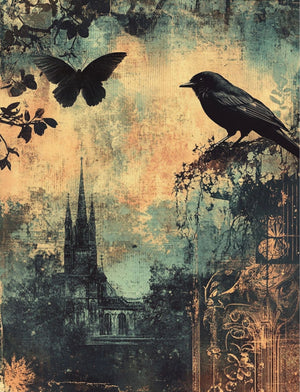 Collage Soup Hex Appeal: A Gothic Collage Book Featuring Witches, Bats, and Magic – 90 Pages