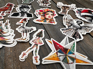 Collage Soup Ho, Ho, What?! – 24 Holiday Die Cuts | 12 Designs of Whimsical Collage Christmas Characters