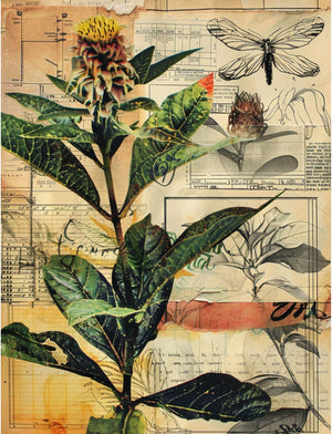 Collage Soup Hodgins Botany Journal (eBook) Vintage & Imaginative Botanical Pages – 122 Pages