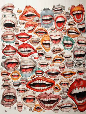 Collage Soup In the Grin: 110 Playful Collage Papers of Smiles and Expressions