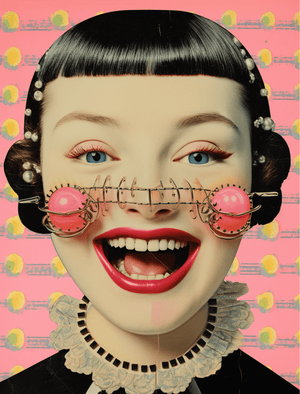 Collage Soup In the Grin: 110 Playful Collage Papers of Smiles and Expressions