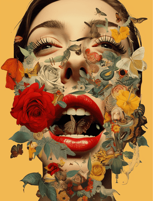 Collage Soup In the Grin: 110 Playful Collage Papers of Smiles and Expressions