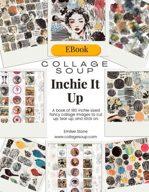 Collage Soup Inchie It Up! (eBook) Printable Collage Inchies for ATCs, Journals & Swaps – 40 Pages