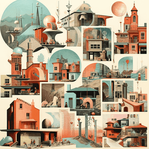 Collage Soup Landscapades & Cityscapades: 123 High-Quality Collage Sheets