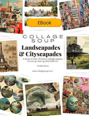 Collage Soup Landscapades & Cityscapes | eBook | Vintage travel collage papers from cities & landscapes