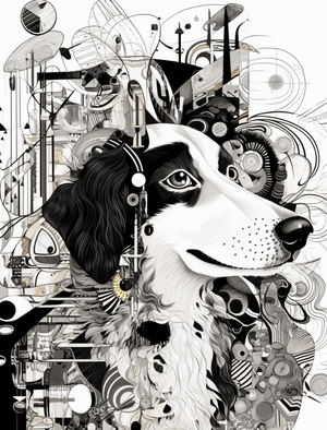 Collage Soup Life is Ruff: A Whimsical Dog-Themed Coloring & Collage Book