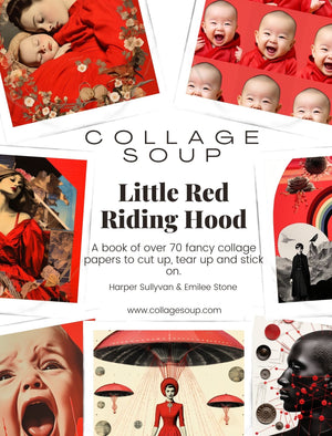 Collage Soup Little Red Riding Hood: A 70-Page Visual Feast of Red-Themed Collage Images