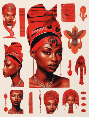 Collage Soup Little Red Riding Hood: A 70-Page Visual Feast of Red-Themed Collage Images