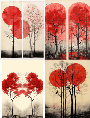 Collage Soup Little Red Riding Hood: A 70-Page Visual Feast of Red-Themed Collage Images