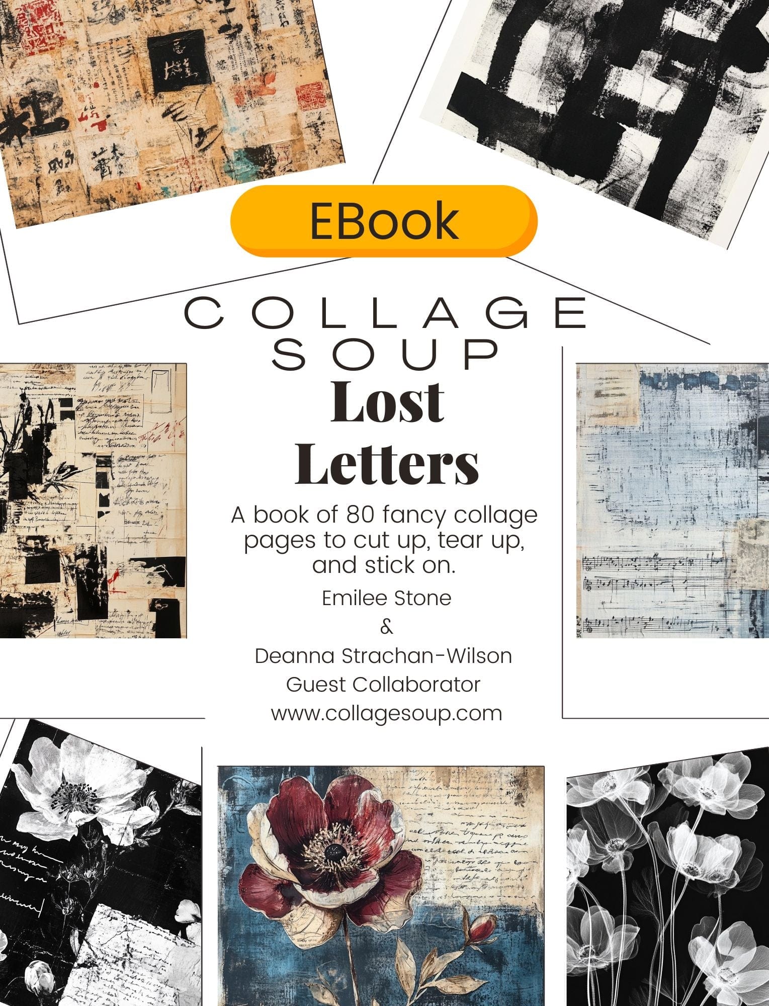 Collage Soup Lost Letters eBook | Abstract Writing, Texture & Emotion for Collage Artists