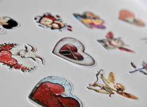 Collage Soup Love Sprouts Paper Bites: 12 Vibrant Pre-Cut Floral and Quirky Paper Designs 110 lb. Paper