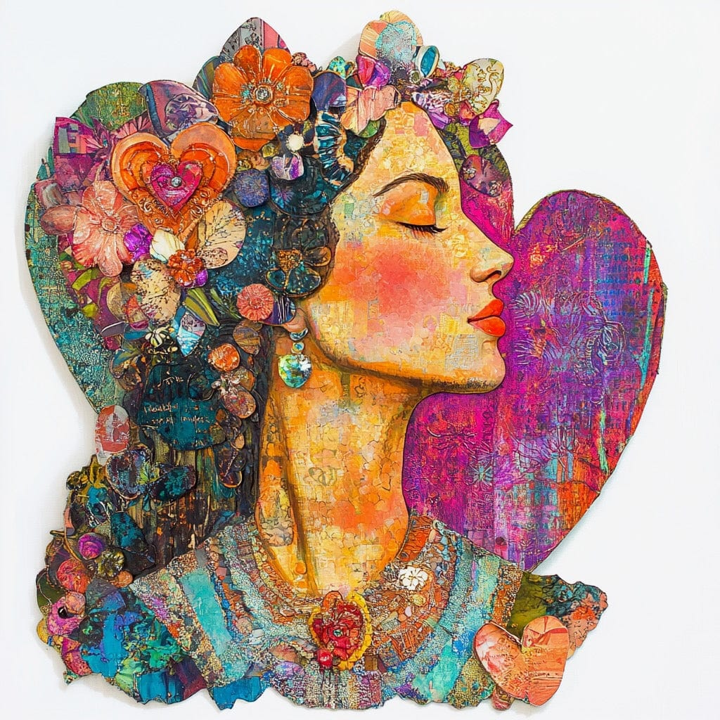 Collage Soup Love Sprouts Paper Bites: 12 Vibrant Pre-Cut Floral and Quirky Paper Designs 110 lb. Paper